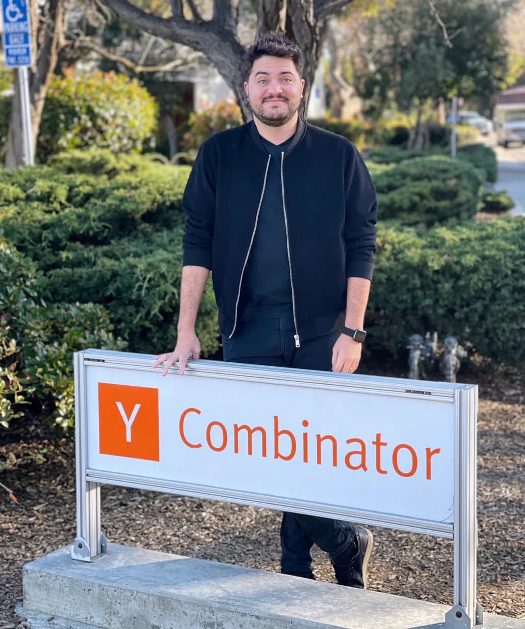The obligatory photo in front of the YC sign