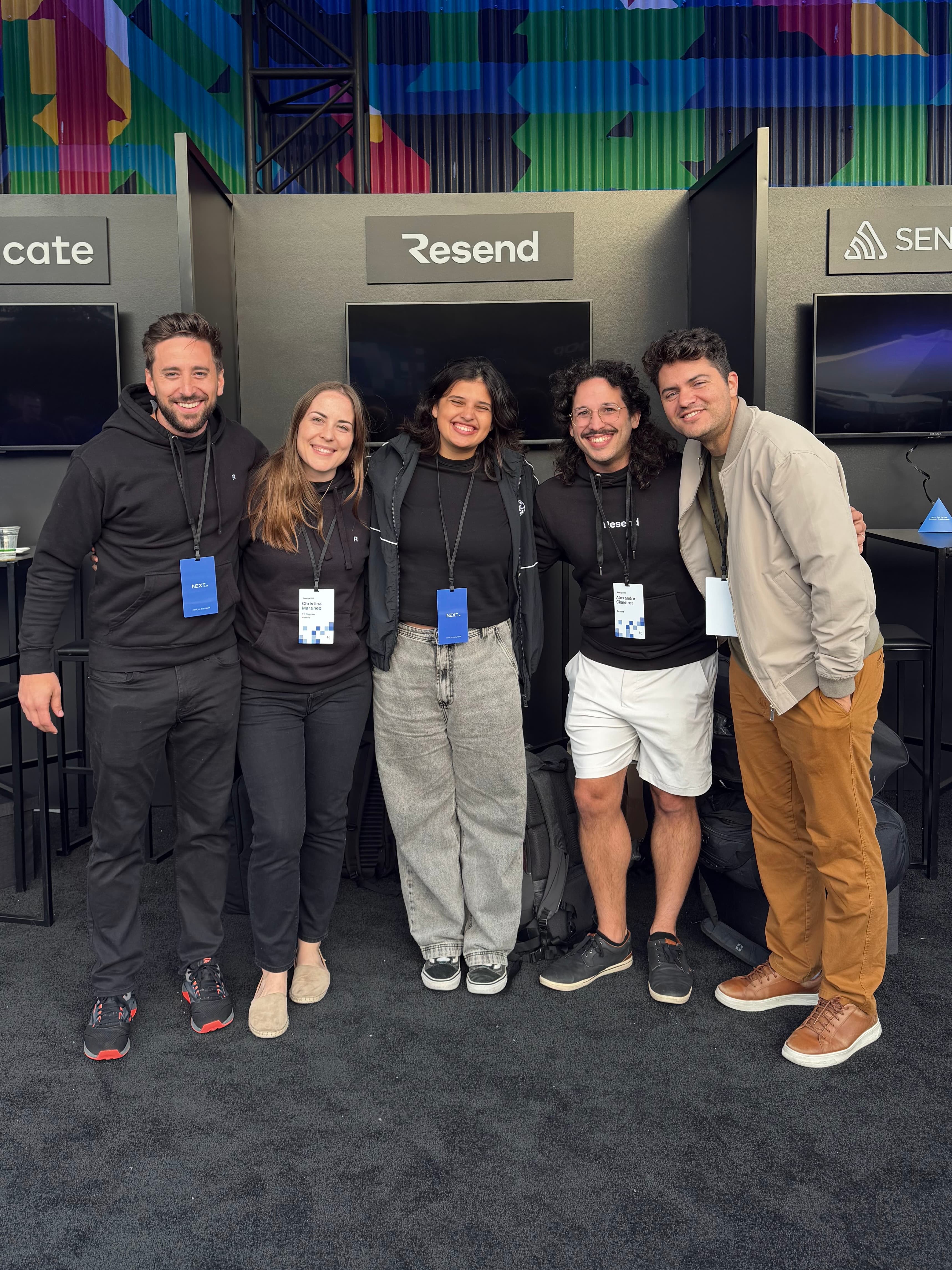 Resend team at Next.js Conf