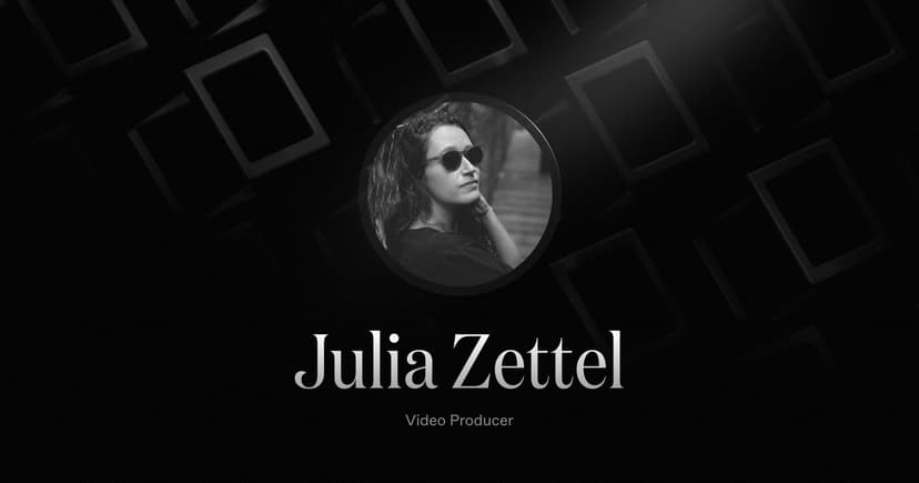 Welcoming Julia Zettel, our new Video Producer