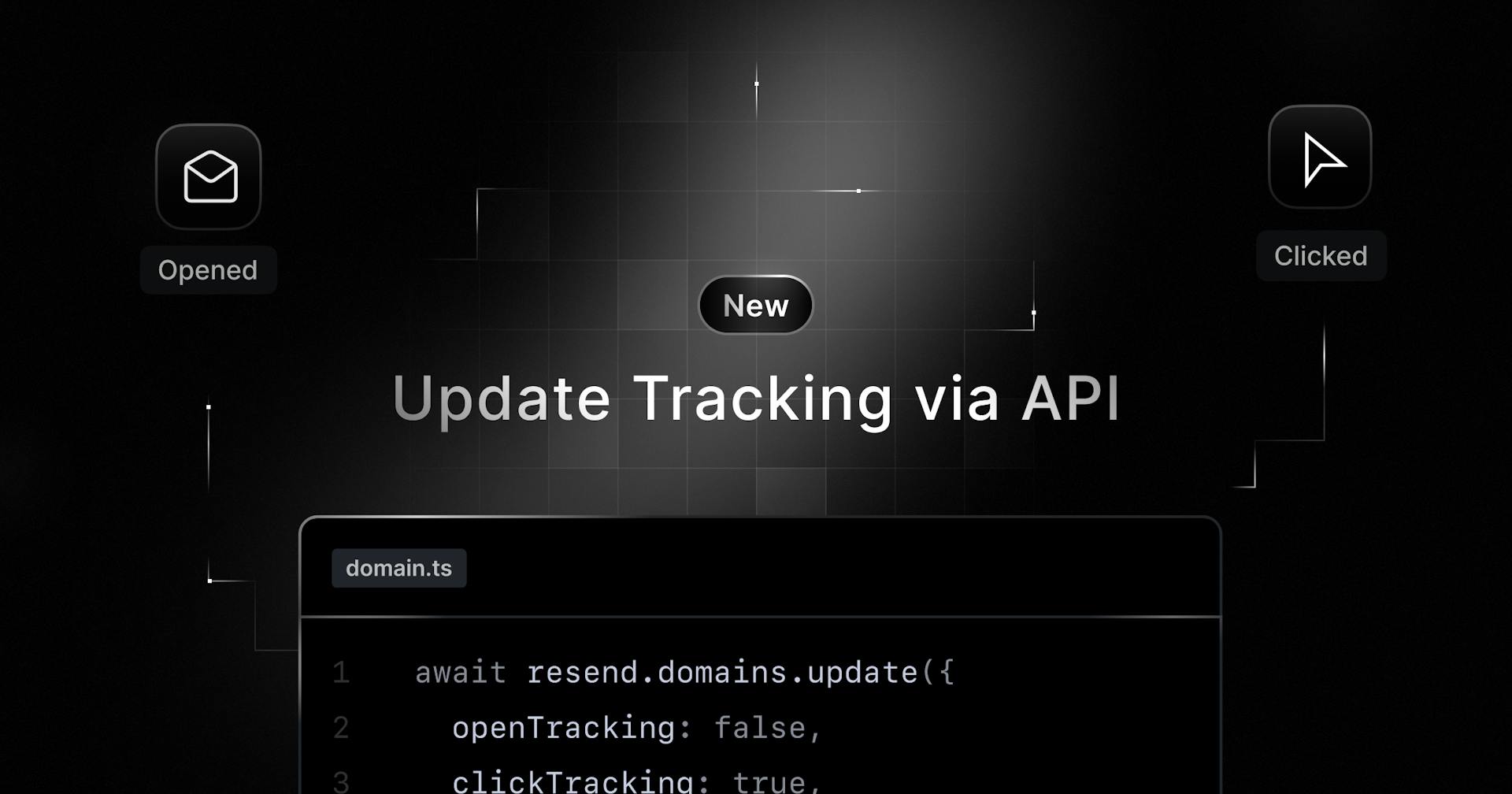 Update Click/Open Tracking via API