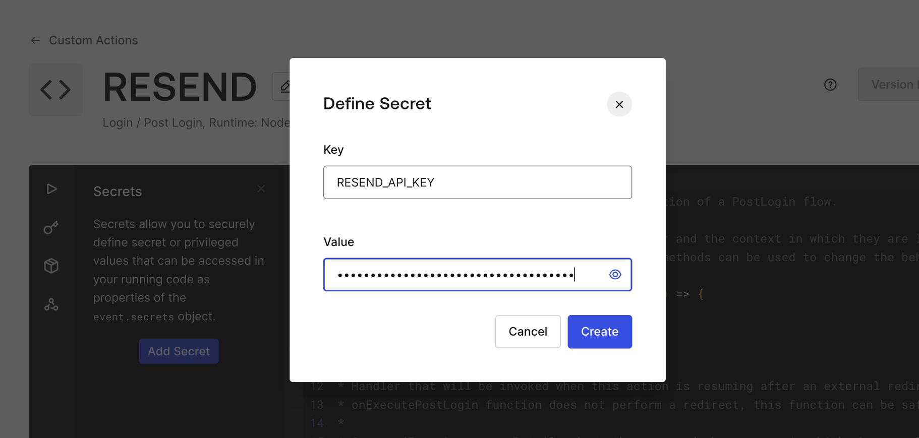 Resend Code Interface Example Using Email Send Auth0 transactional emails with Resend - Resend