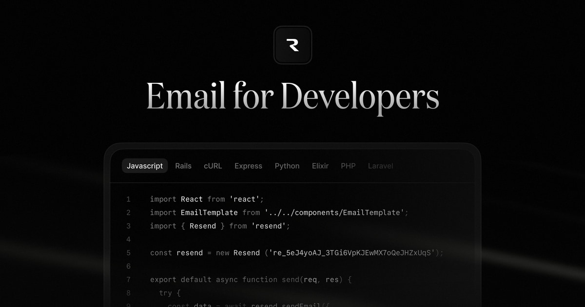 Resend screenshot 1