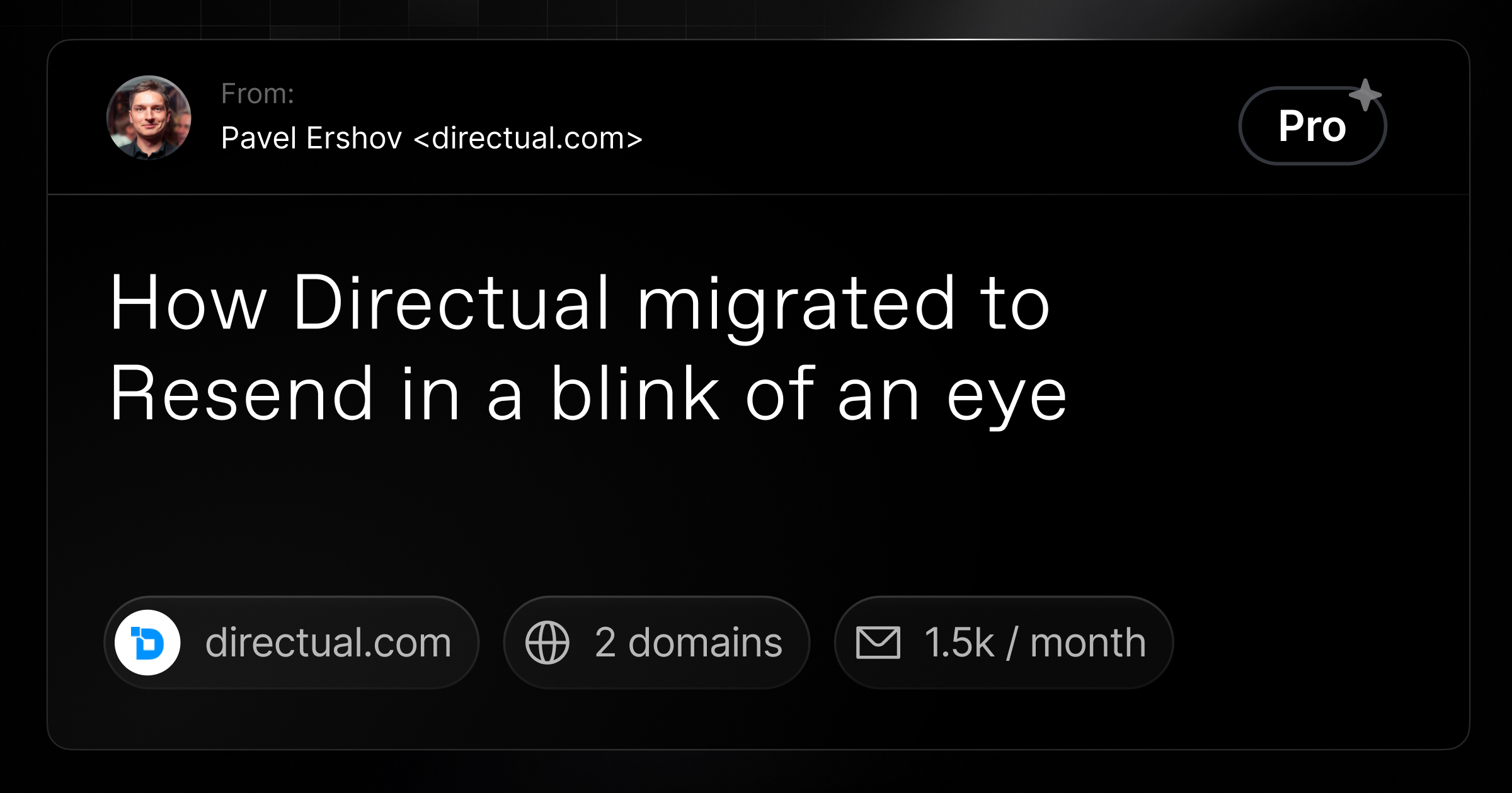 How directual migrated to resend in a blink of an eye resend