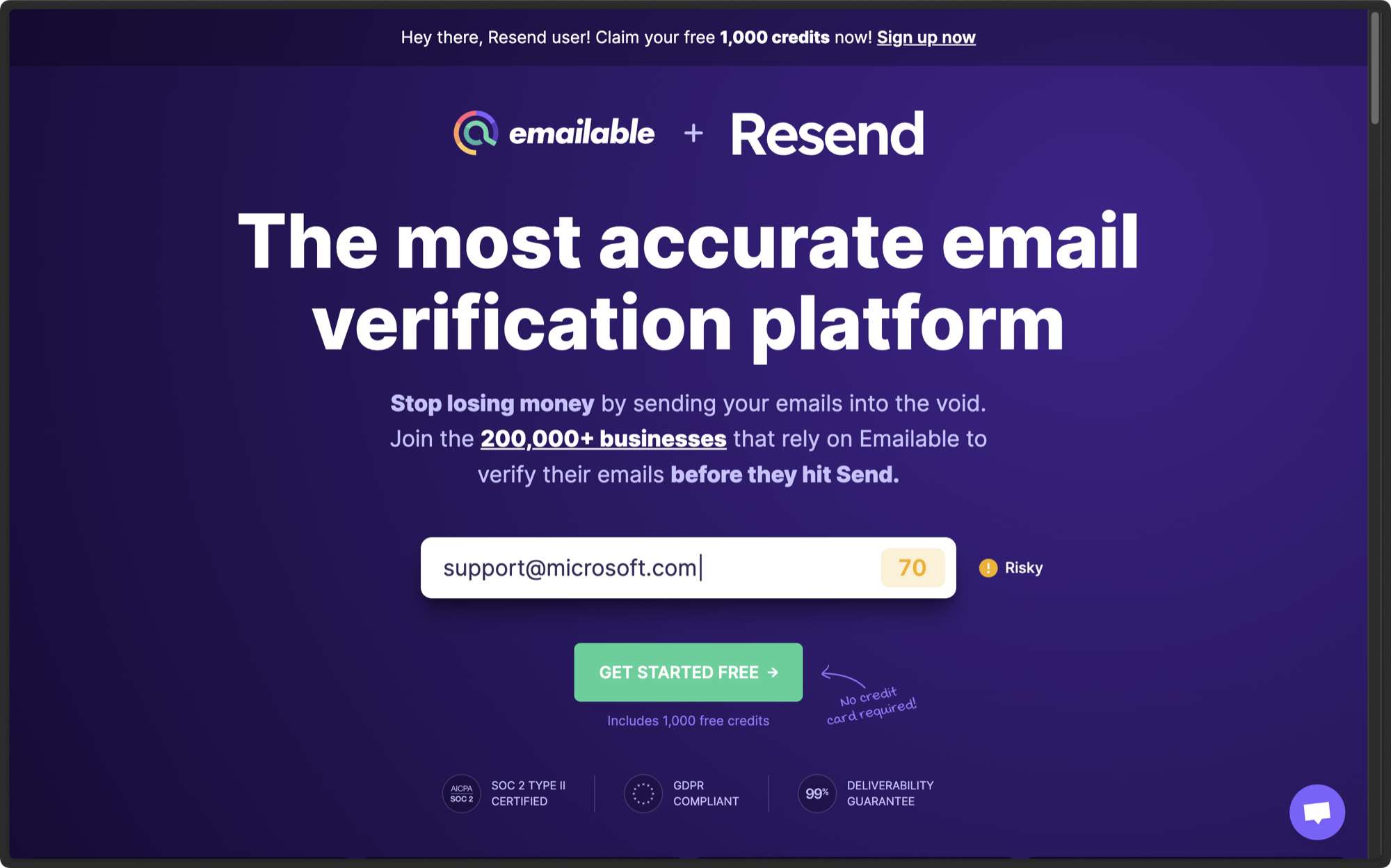 Emailable app