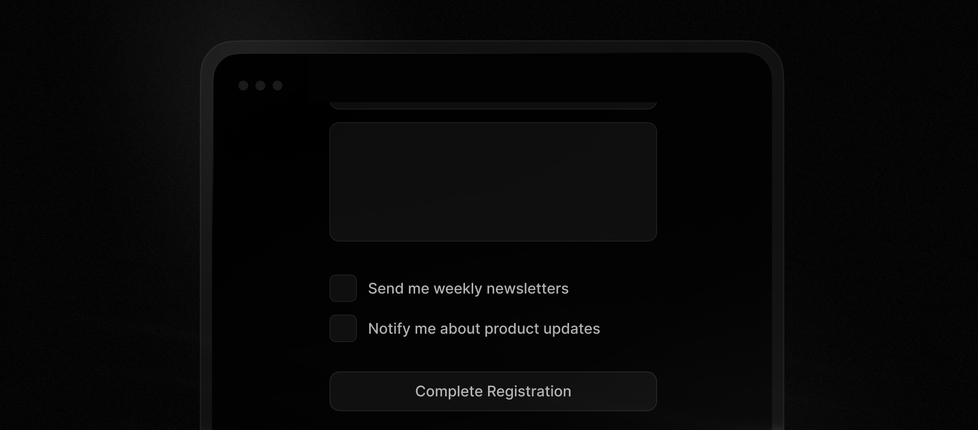Example of a consent checkbox and unsubscribe link