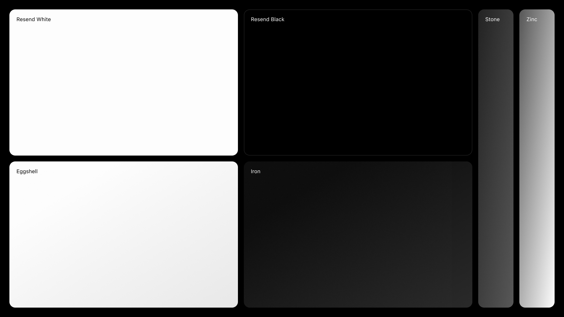 Resend's new color palette