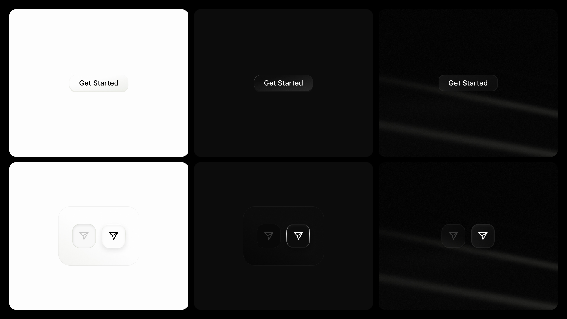 New buttons inspired by glass and metal